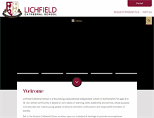 Tablet Screenshot of lichfieldcathedralschool.com